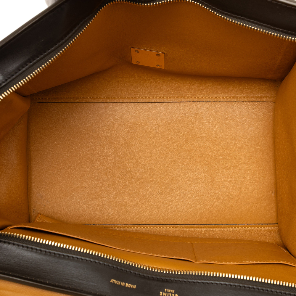 Pre-Loved Celine Medium Tricolor Calfskin and Suede Trapeze Satchel - Picture 4 of 7